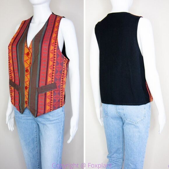 Boom women's 100% cotton multicolor‎ vest, size M - Picture 12 of 16